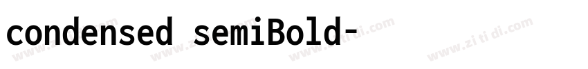 condensed semiBold字体转换